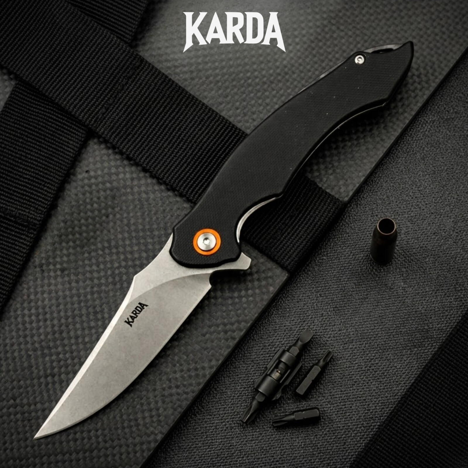 Arkona ブラックメタル black l ▻ Ніж складаний Karda J307 Black купити в Україні